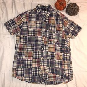 Men’s J. Crew Unique Quilted Plaid Shirt Size Lg